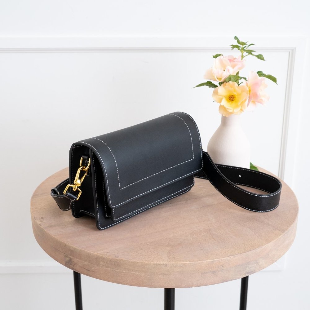 *NEW* Ingrid Crossbody / Shoulder Bag - Genuine Leather - Black - Picture 9 of 10